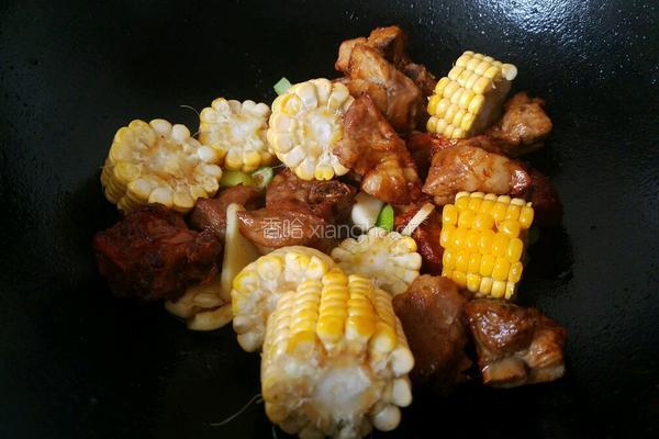 红烧玉米排骨的做法图解8