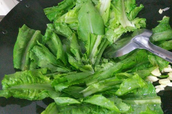 清炒油麦菜的做法图解5