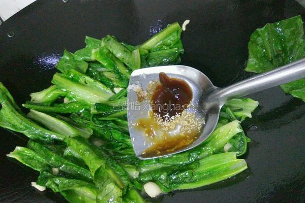 清炒油麦菜的做法图解6