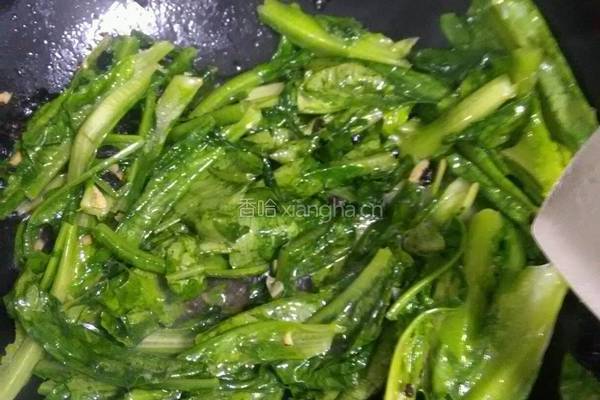 豆豉油麦菜的做法图解4