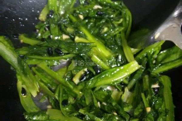 豆豉油麦菜的做法图解5