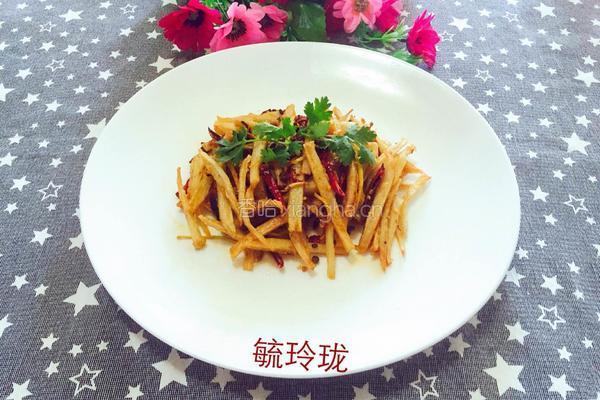 干煸藕条的做法图解11