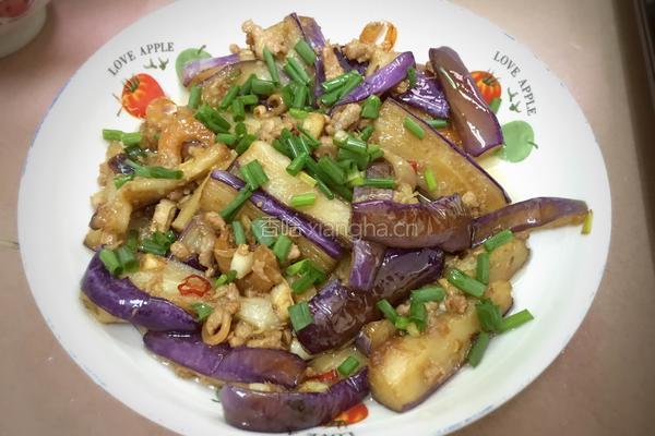茄子炒肉末的做法图解3