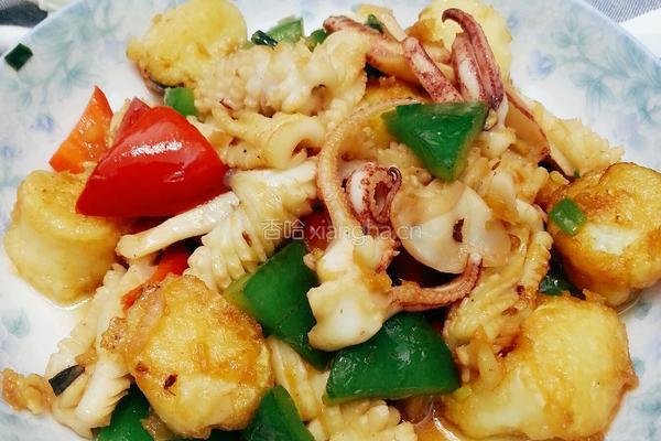 豆腐烧鱿鱼的做法图解8