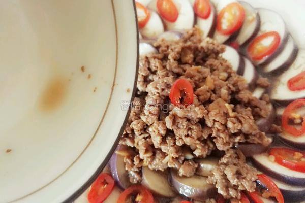肉沫蒸茄子的做法图解9