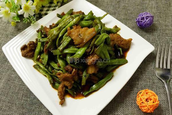 豇豆烧肉的做法图解7