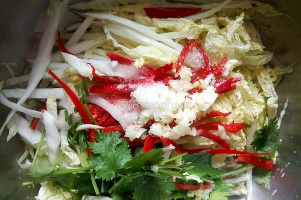 凉拌白菜心的做法图解3