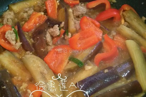 甜椒肉沫烧茄子的做法图解6