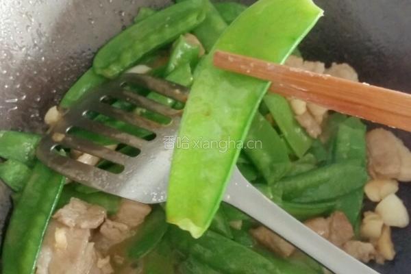 荷兰豆炒肉的做法图解13