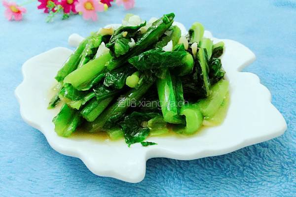 素炒油麦菜的做法图解8