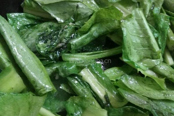 素炒油麦菜的做法图解6