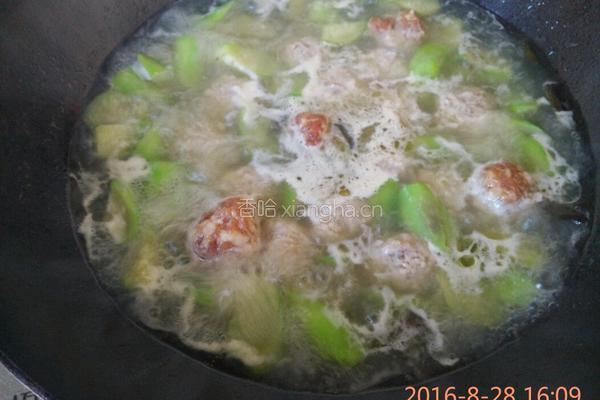 丝瓜肉丸子汤的做法图解8