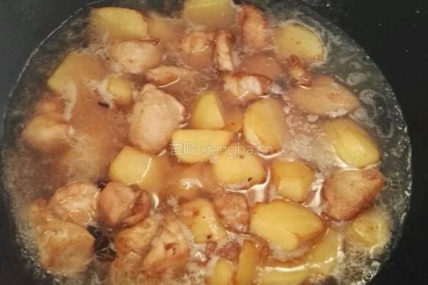 土豆炖鸡肉的做法图解5