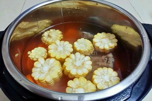 筒子骨玉米萝卜汤的做法图解6