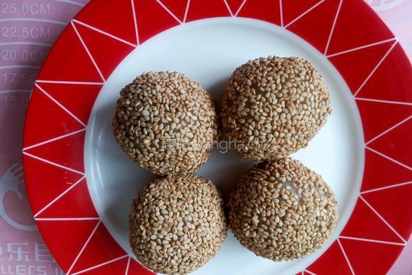 糯米豆沙芝麻球的做法图解13
