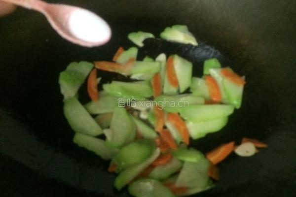 佛水瓜炒肉片的做法图解7