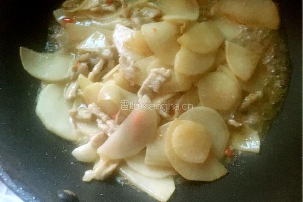 白萝卜炒肉的做法图解10