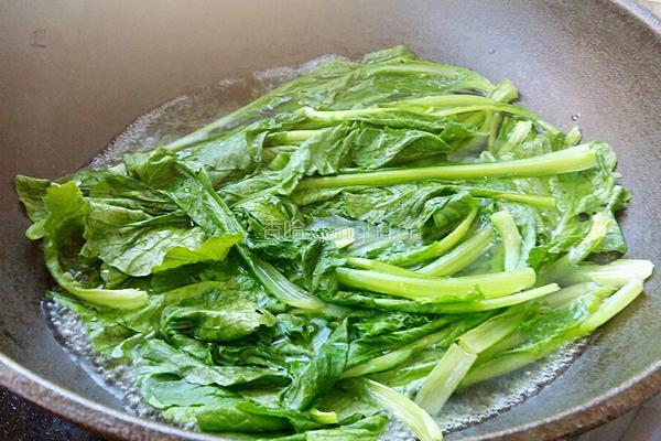 虾炒小白菜的做法图解4