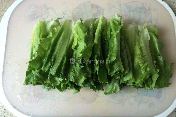 麻汁油麦菜的做法图解1
