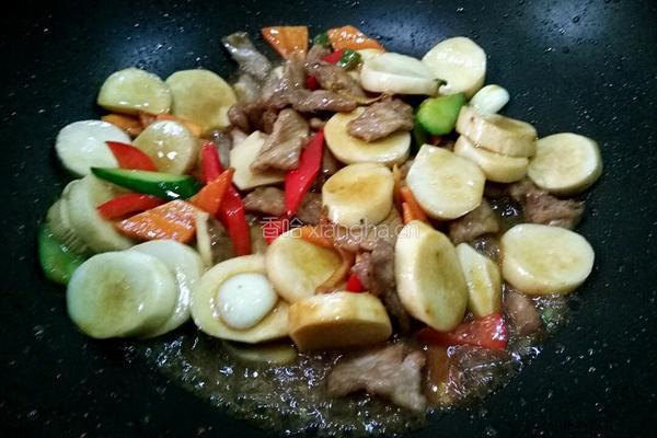 杏鲍菇炒肉的做法图解12