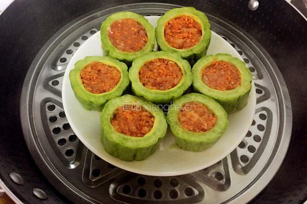 清蒸苦瓜塞肉的做法图解8
