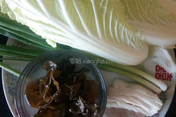 白菜木耳饺子的做法图解1