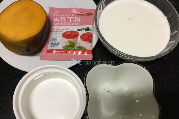 芒果牛奶布丁的做法图解1