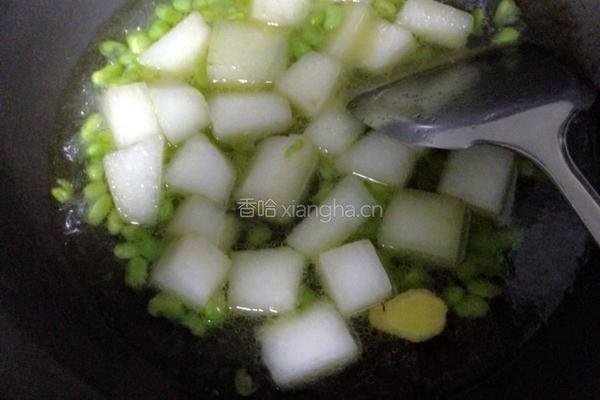 毛豆烧冬瓜的做法图解4