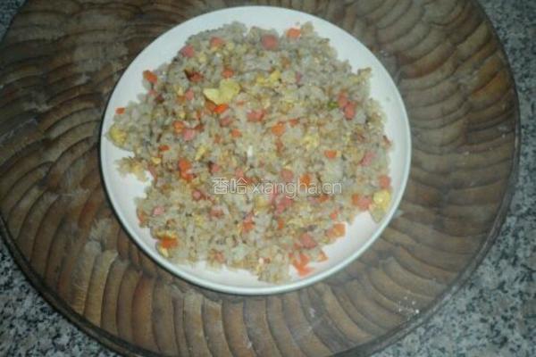 火腿炒饭的做法图解4