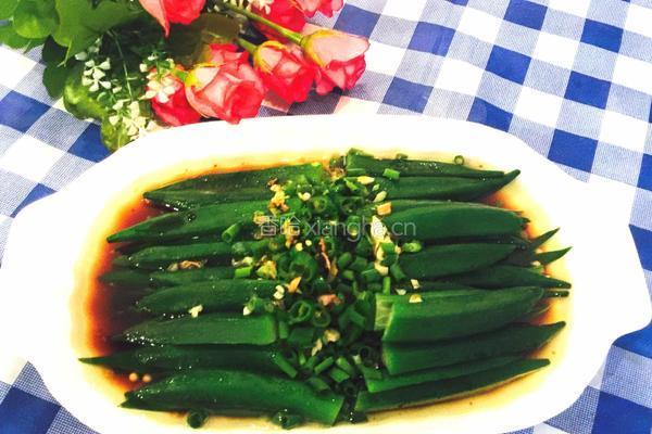 葱香秋葵的做法图解6