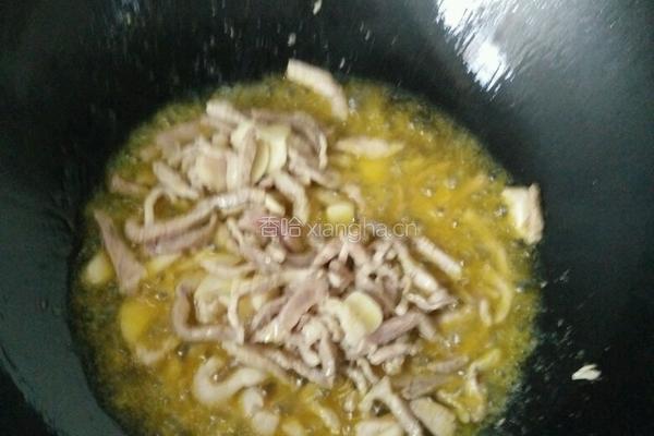 木耳干豆腐炒肉丝的做法图解5