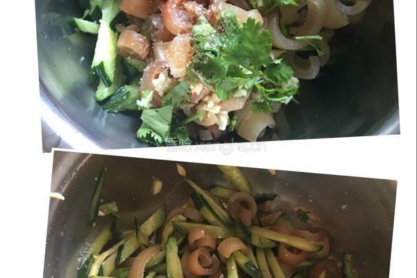 黄瓜拌猪皮的做法图解8