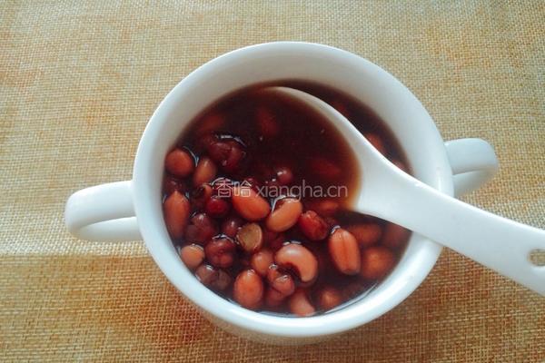 花生眉豆红豆糖水的做法图解5