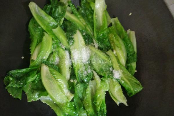 蒜蓉炒生菜的做法图解3