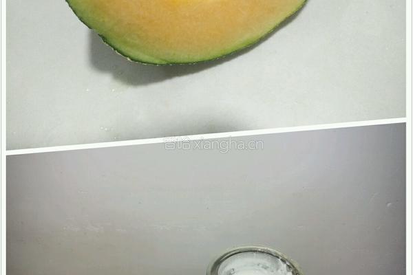 哈密瓜奶昔的做法图解1
