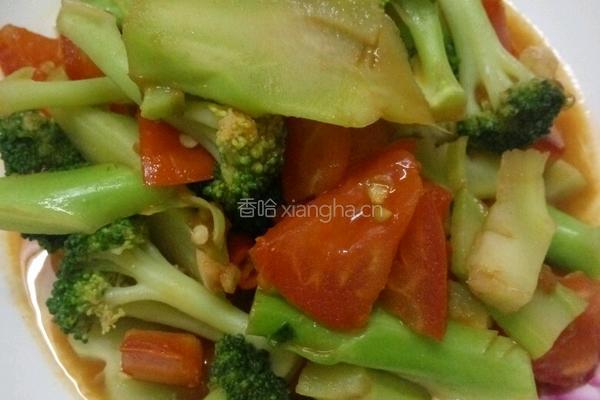 西红柿炒西兰花的做法图解10