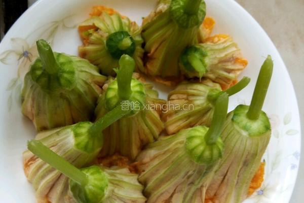 南瓜花酿肉的做法图解5