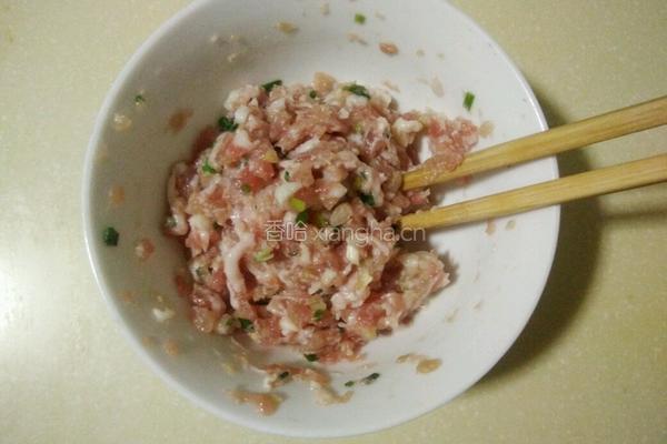 肉馅酿苦瓜的做法图解5