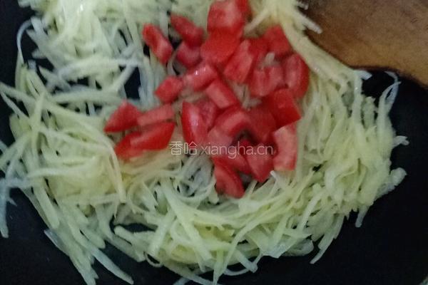 西红柿土豆丝的做法图解4