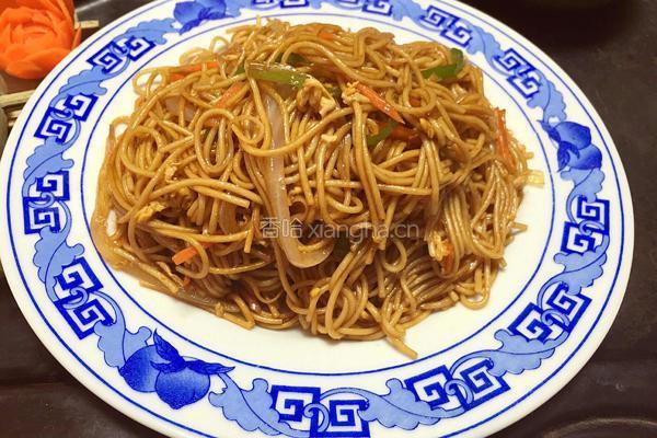 素菜炒面的做法图解1