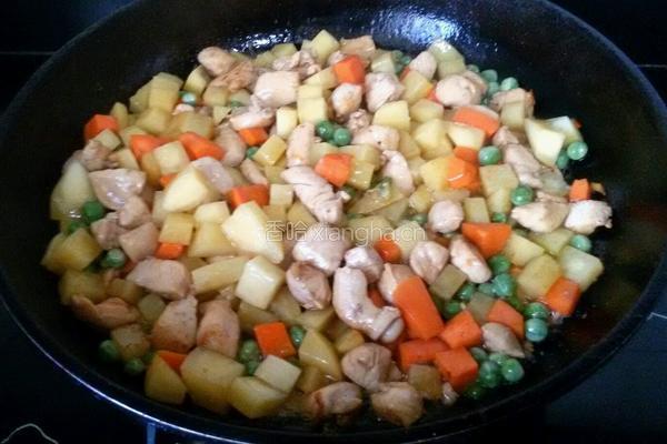 咖喱鸡肉焗饭的做法图解6