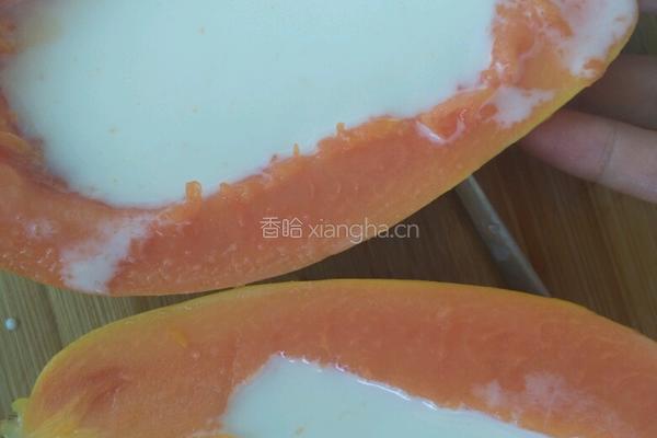木瓜牛奶冻的做法图解5