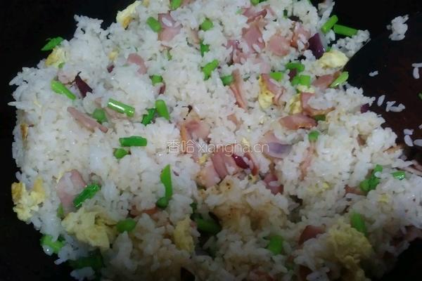 芦笋培根炒饭的做法图解11