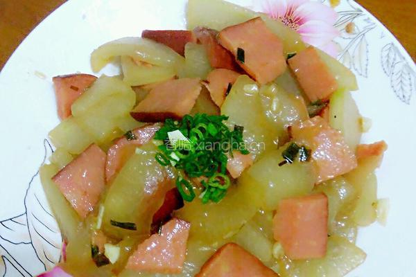 冬瓜炒火腿的做法图解17