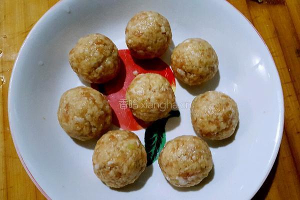 蒸莲藕肉丸的做法图解7