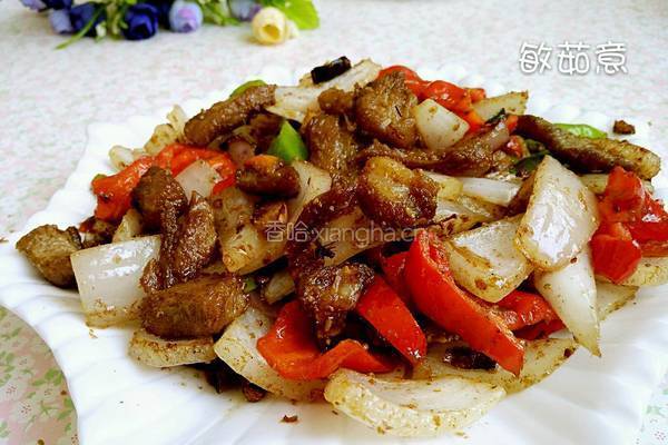 洋葱孜然羊肉的做法图解10
