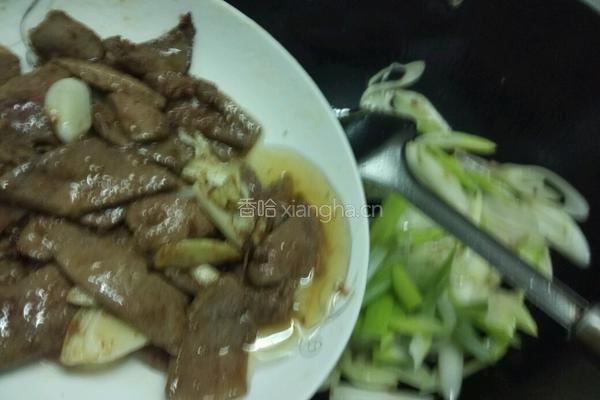 大葱炒猪肝的做法图解8
