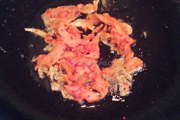 韩式辣白菜炒饭的做法图解2