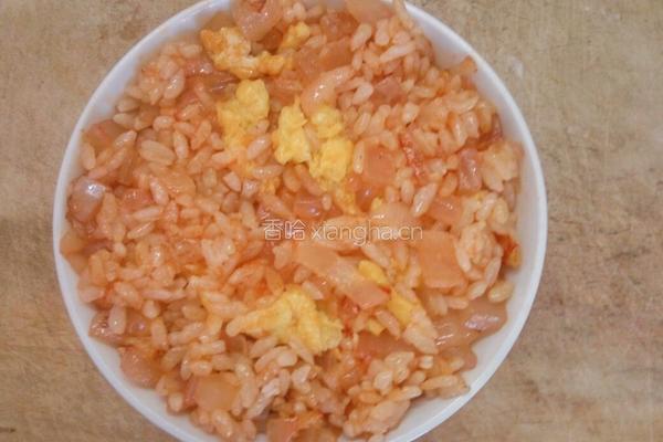 番茄酱炒饭的做法图解9