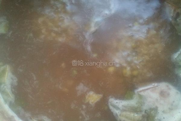 荷叶绿豆粥的做法图解6